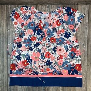 Motherhood Maternity Floral V-Neck Blouse